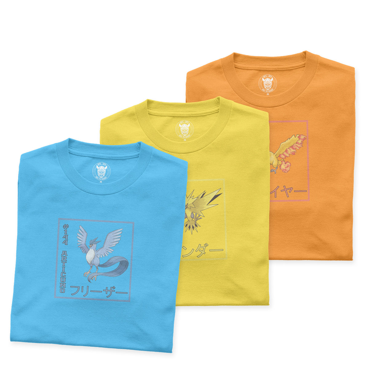 Pack 3 Playeras Articuno Zapdos Moltres ND