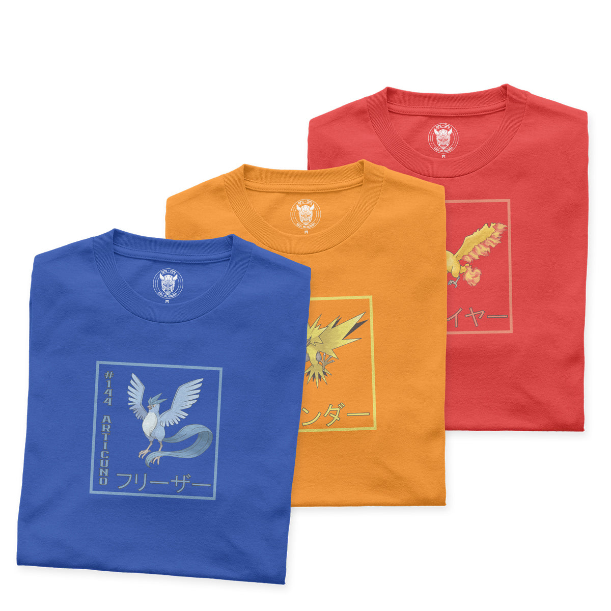 Pack 3 Playeras Articuno Zapdos Moltres ND