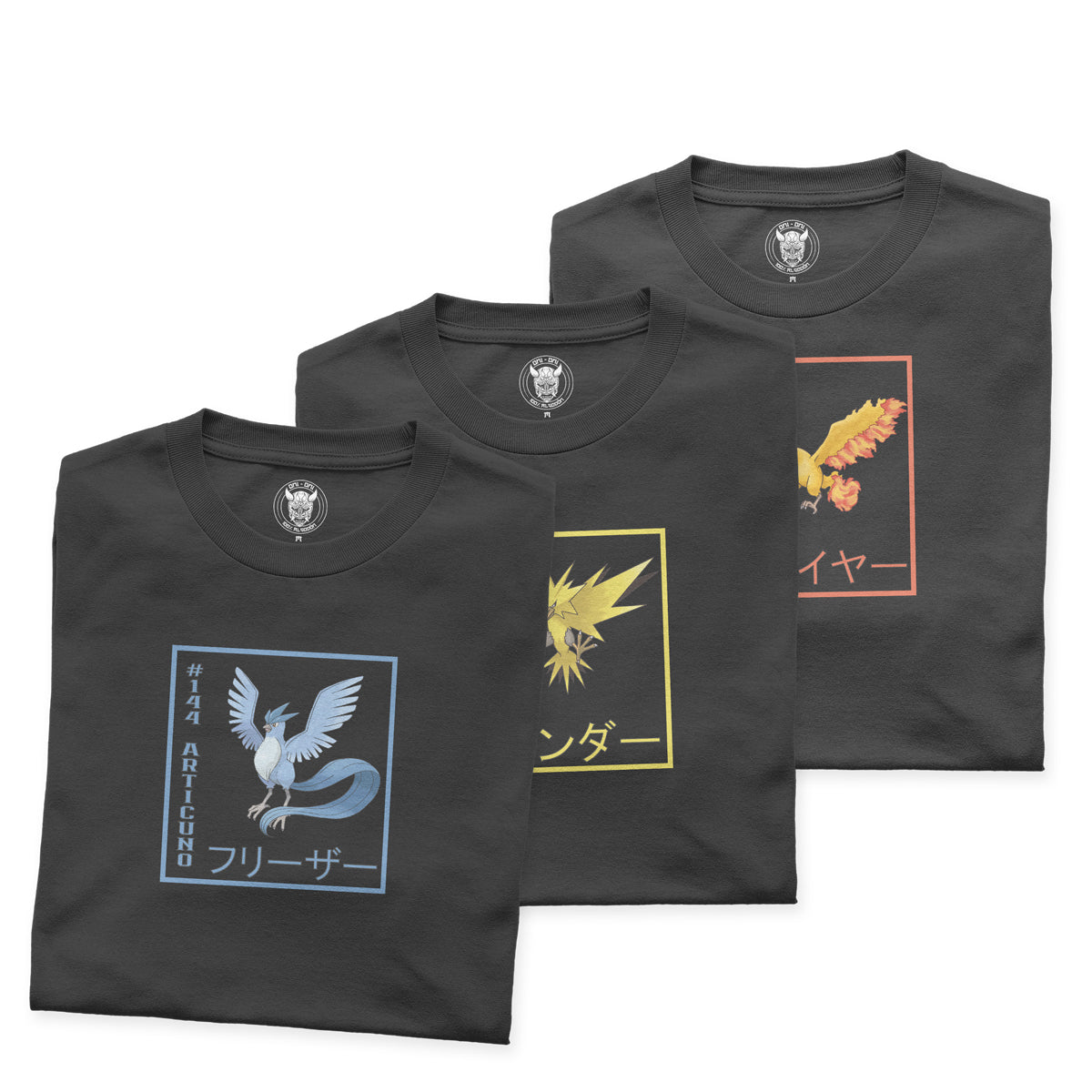 Pack 3 Playeras Articuno Zapdos Moltres ND