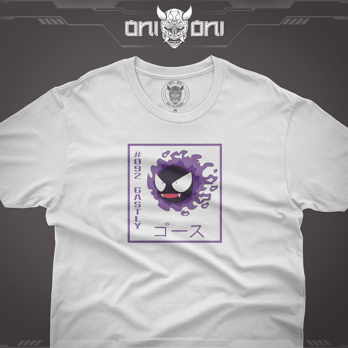 Pack de 3 Playeras Gastly Haunter Gengar Diseño Cuadro