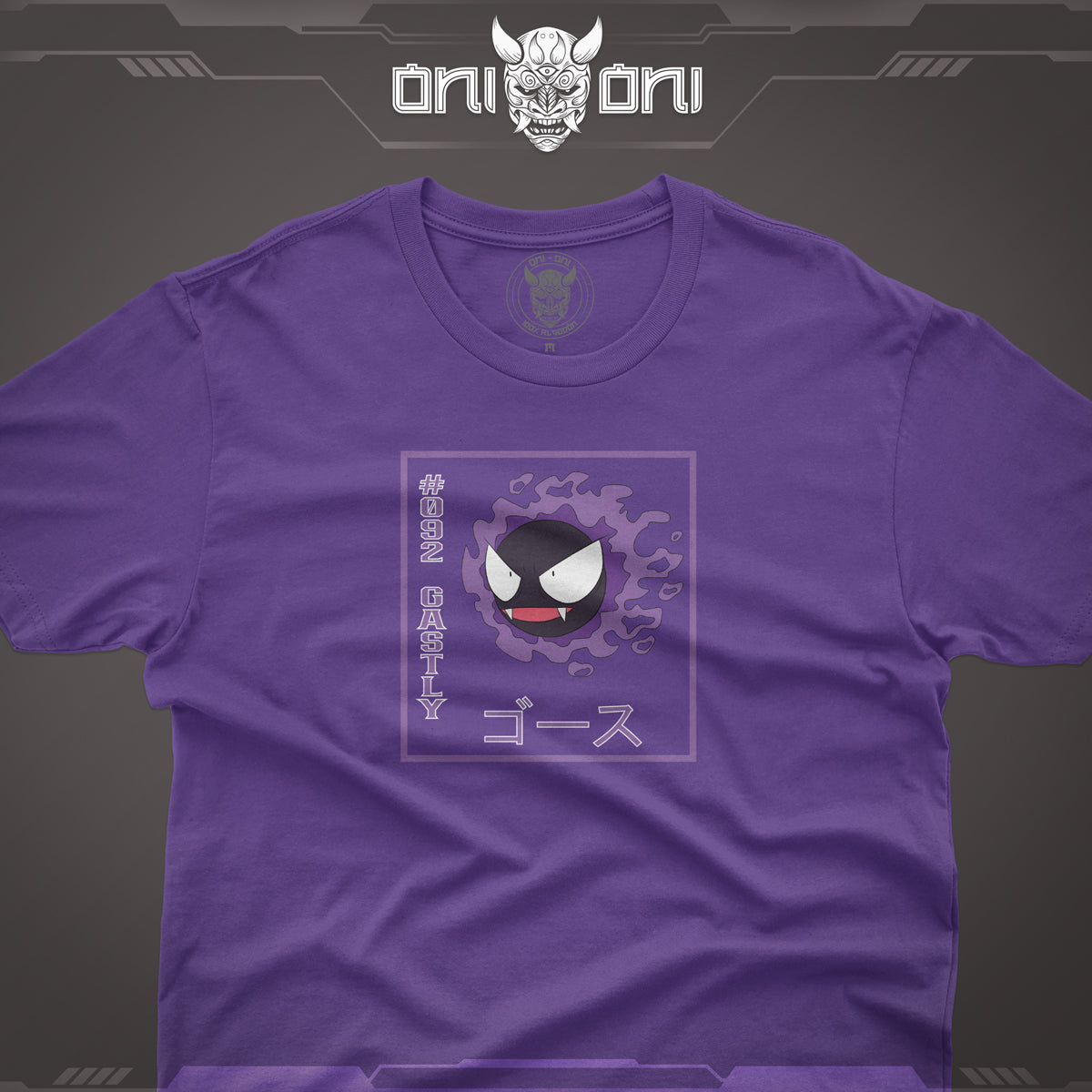 Pack de 3 Playeras Gastly Haunter Gengar Diseño Cuadro