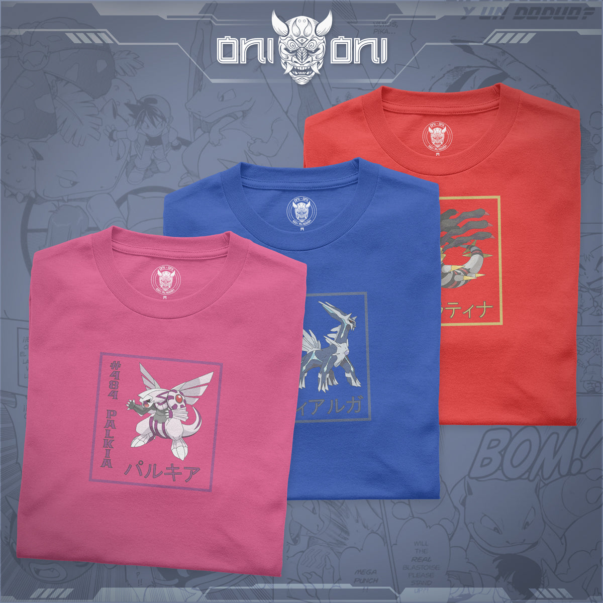 Pack 3 Playeras Dialga Palkia Giratina ND