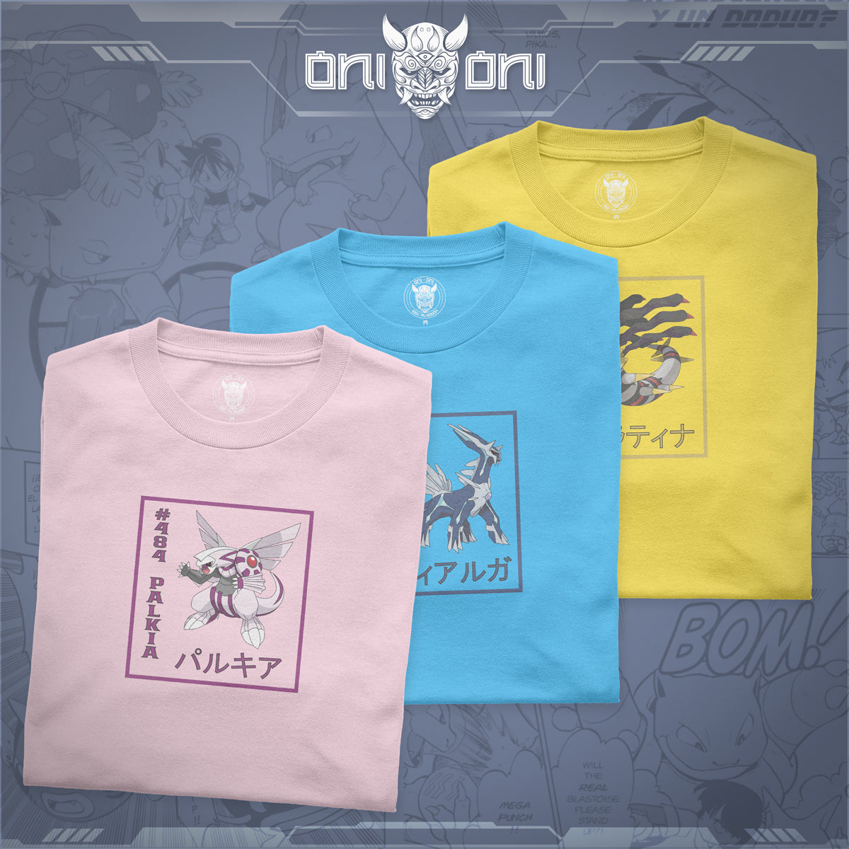 Pack 3 Playeras Dialga Palkia Giratina ND