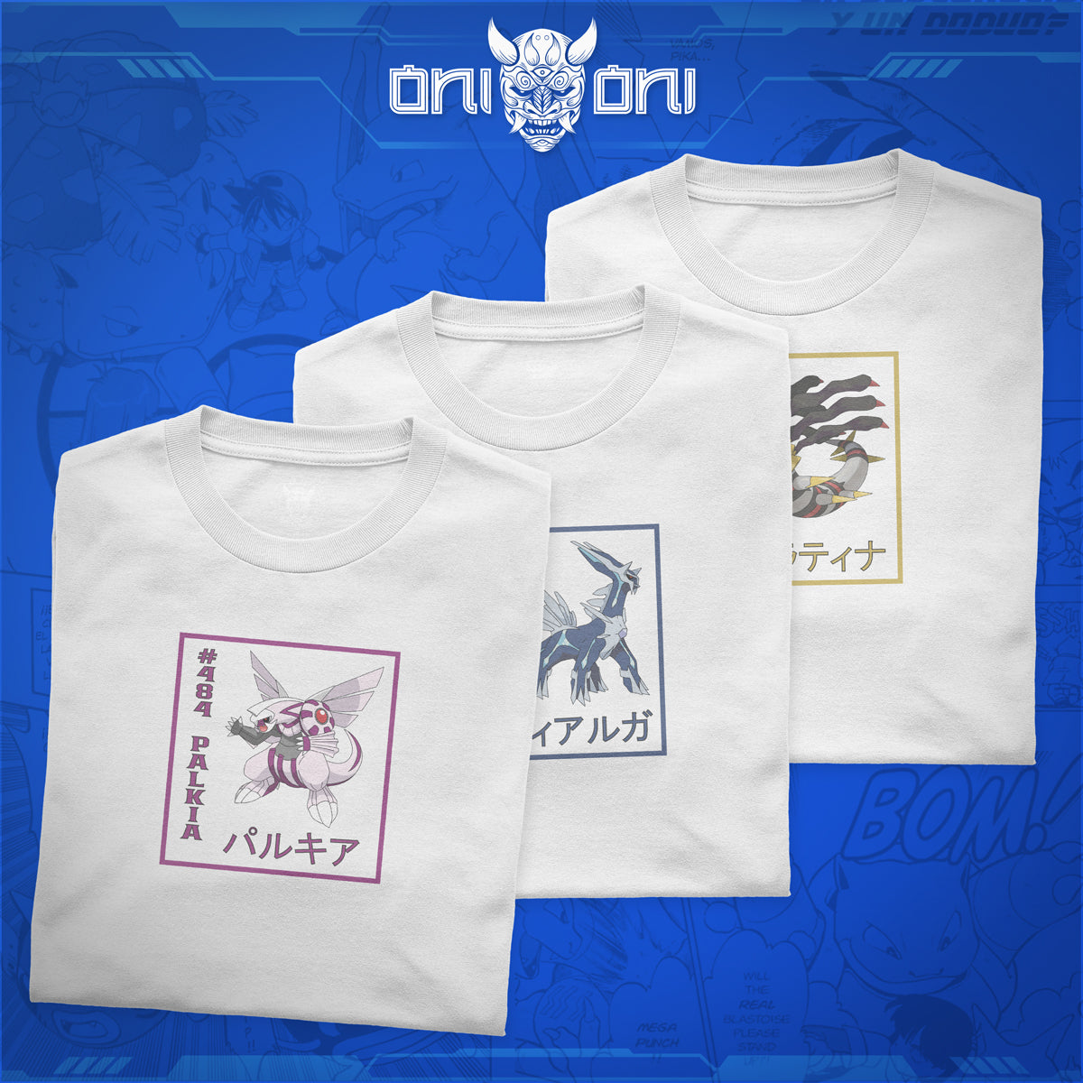 Pack 3 Playeras Dialga Palkia Giratina ND