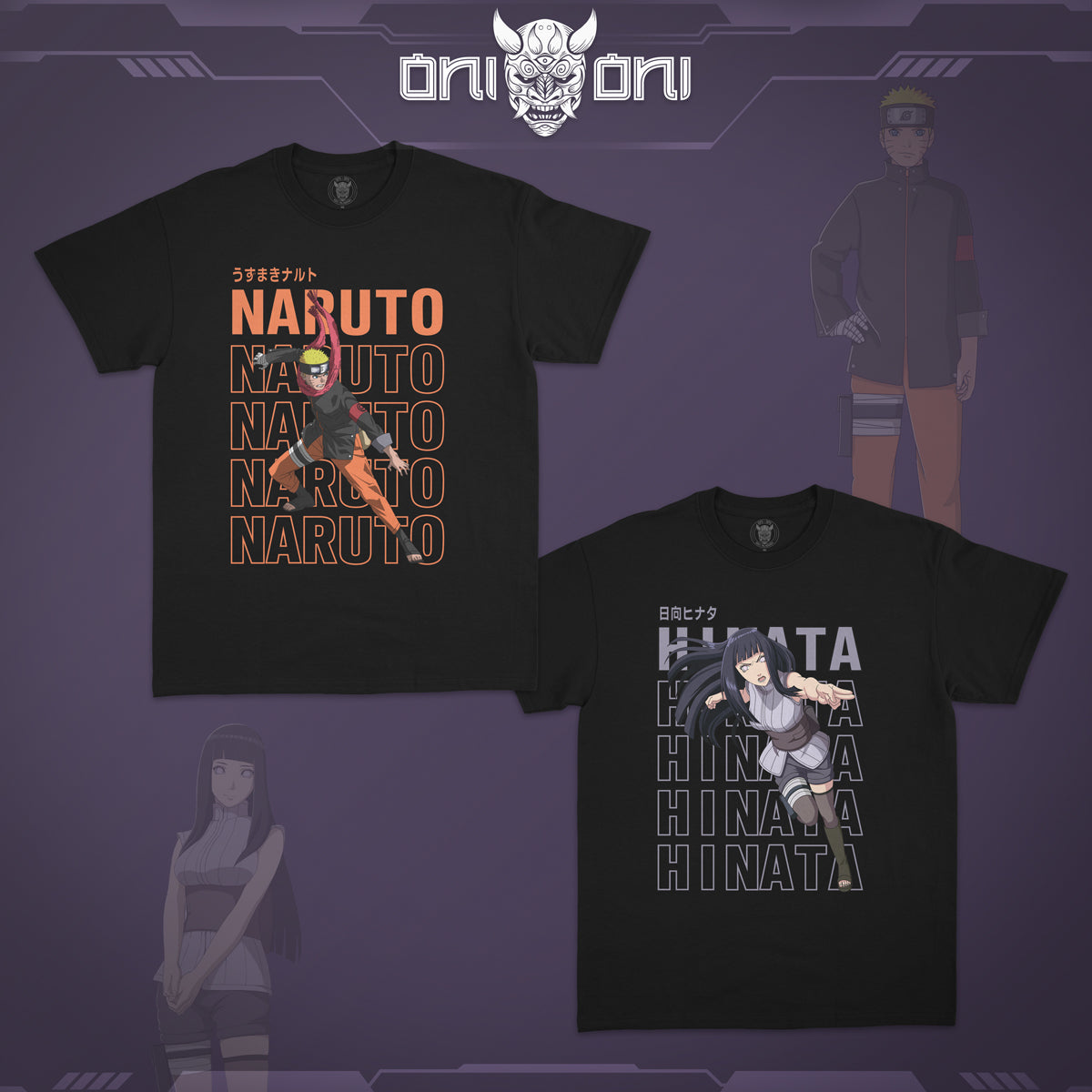 Duo Pack Playeras Naruto y Hinata 04