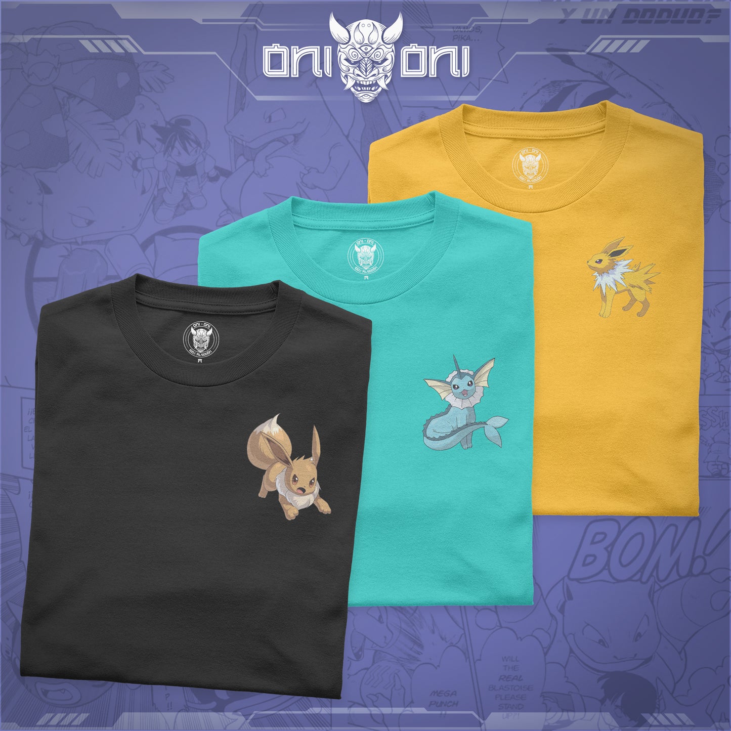 Pack de 3 Playeras Eeveelution