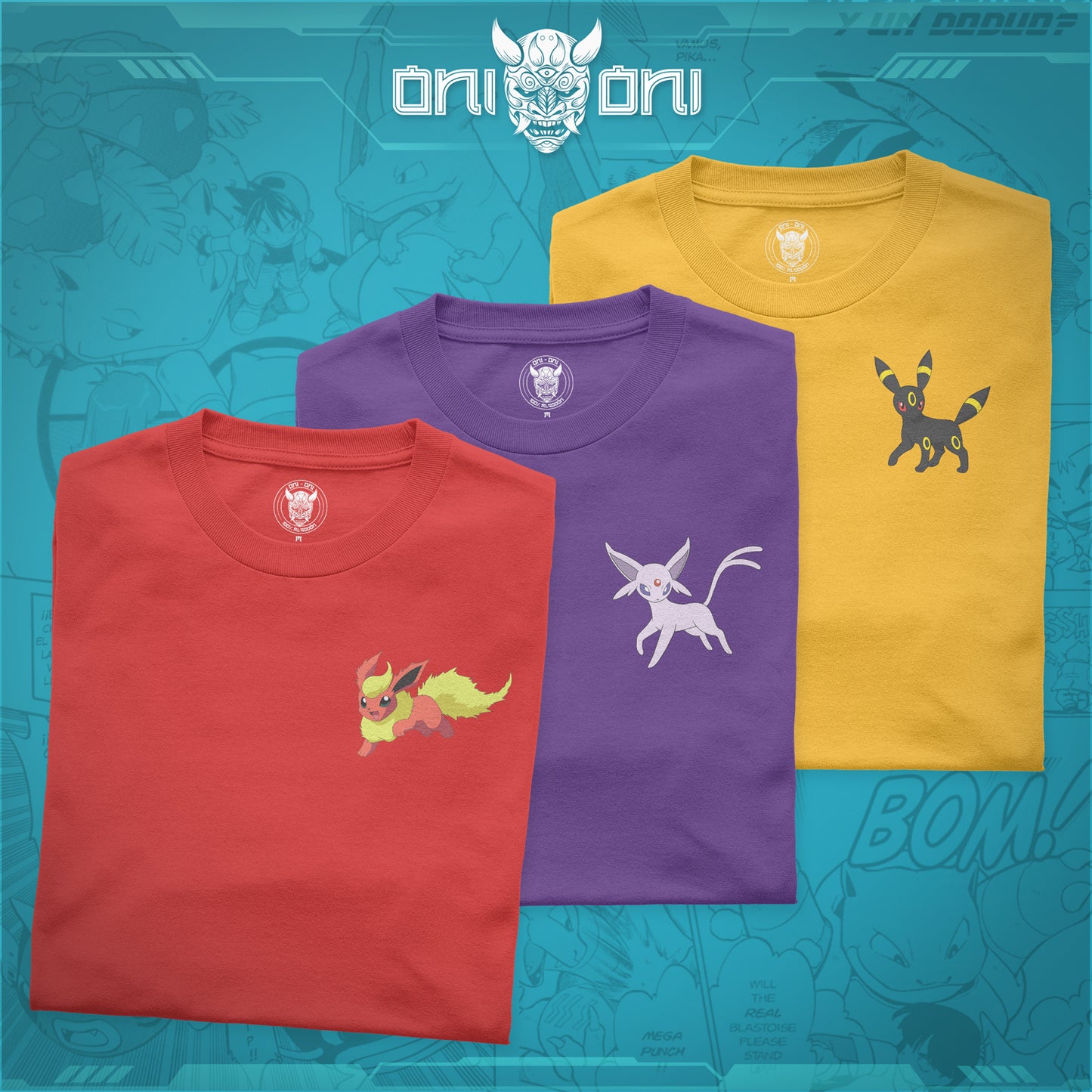 Pack de 3 Playeras Eeveelution