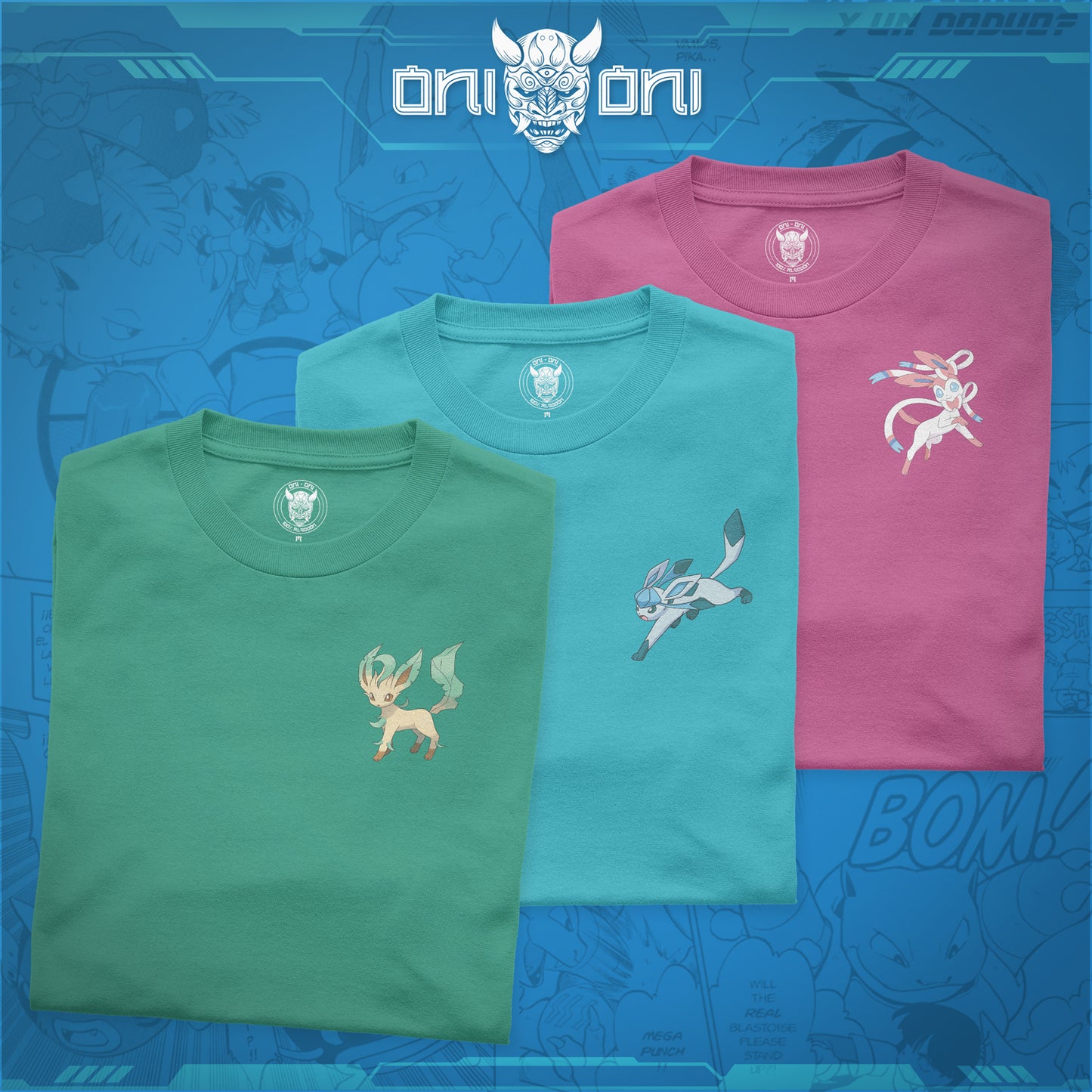 Pack de 3 Playeras Eeveelution