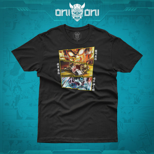 Playera Tanjiro, Zenitsu e Inosuke